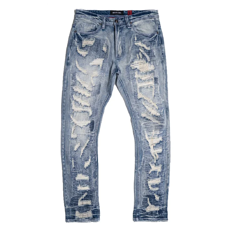 Comfortable Outdoor Joggers-M1917 Parco Jeans- Light Wash