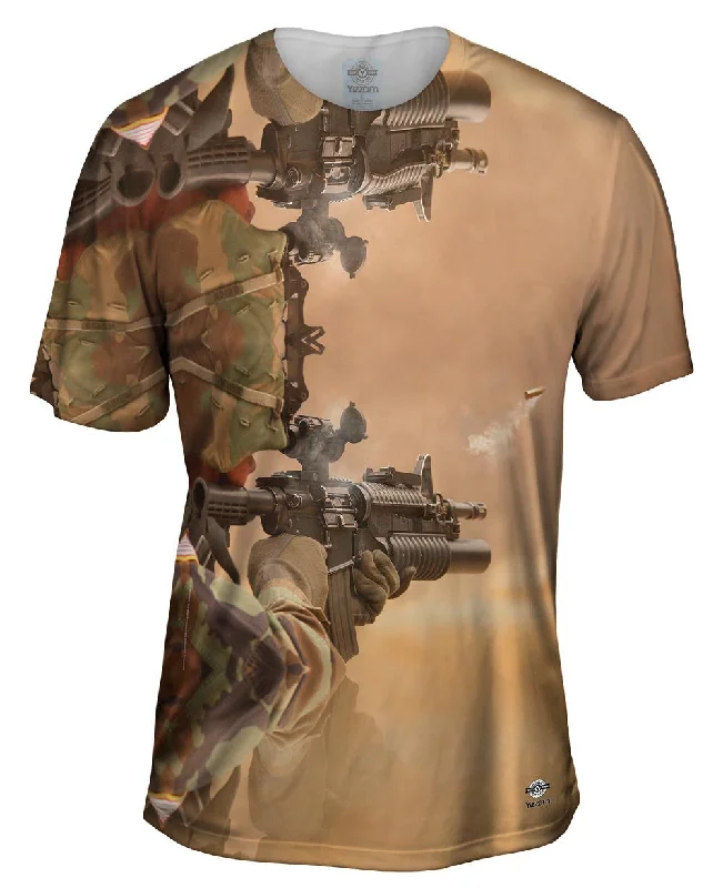 Custom Designed Sports T-Shirt-Bullet Casing Mid Flight