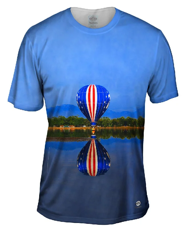 Soft Knit Cotton T-Shirt-Lets Float Away Hot Air Balloon