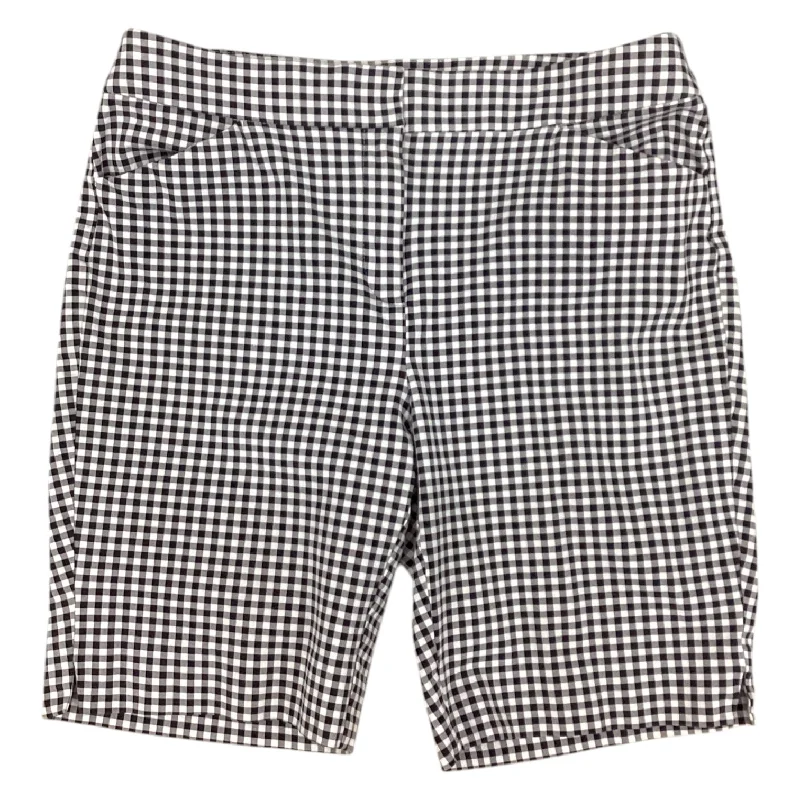 Comfortable Fit Running Shorts-Shorts By Chicos In Checkered Pattern, Size: 1