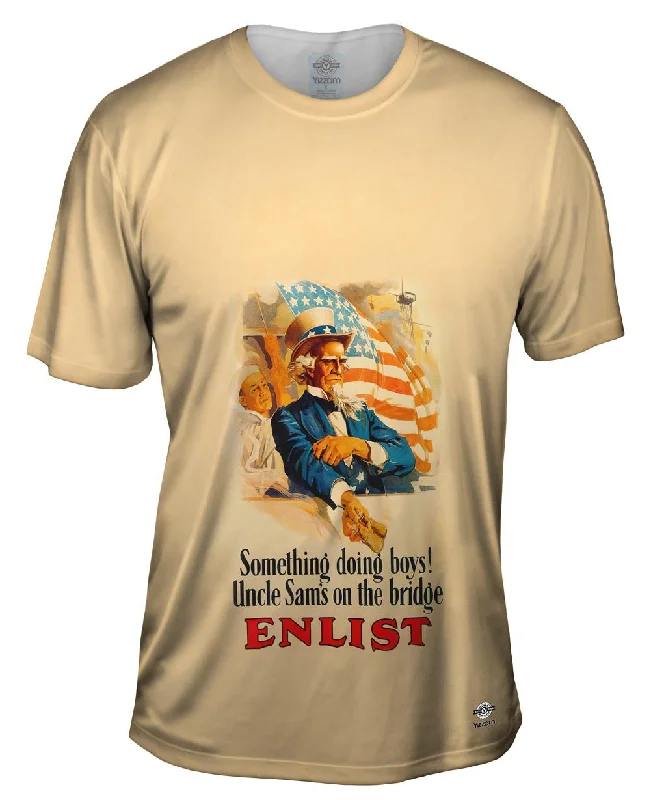 Comfortable Light-Weight T-Shirt-Uncle Sam Something Doing Boys