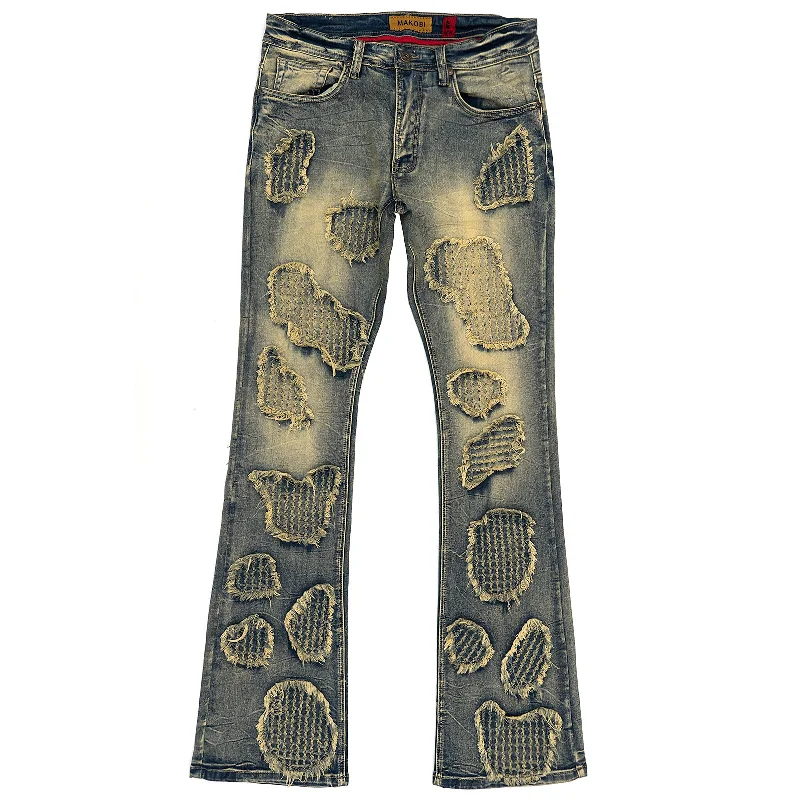 Classic Tapered Pants-M1978 Romano Stacked Jeans - Dirt