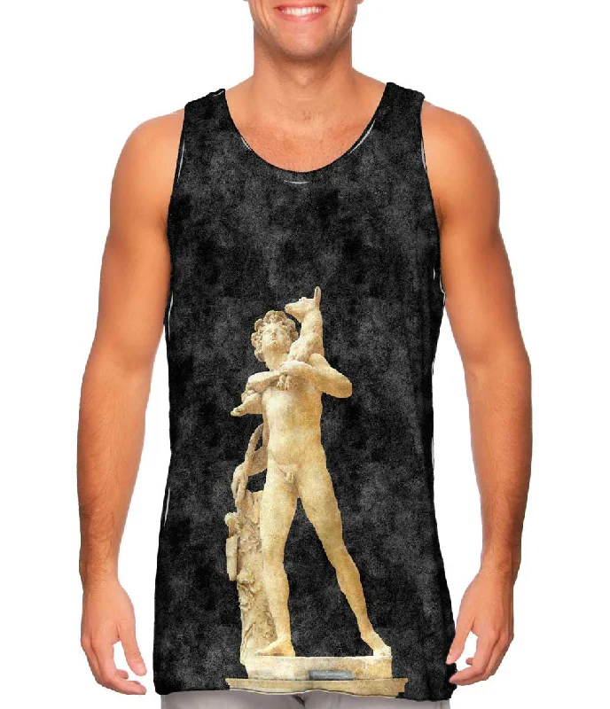 Custom Printed Workout Vest-Jebulon - "Statue Barberie Faun With Kid" (1685)