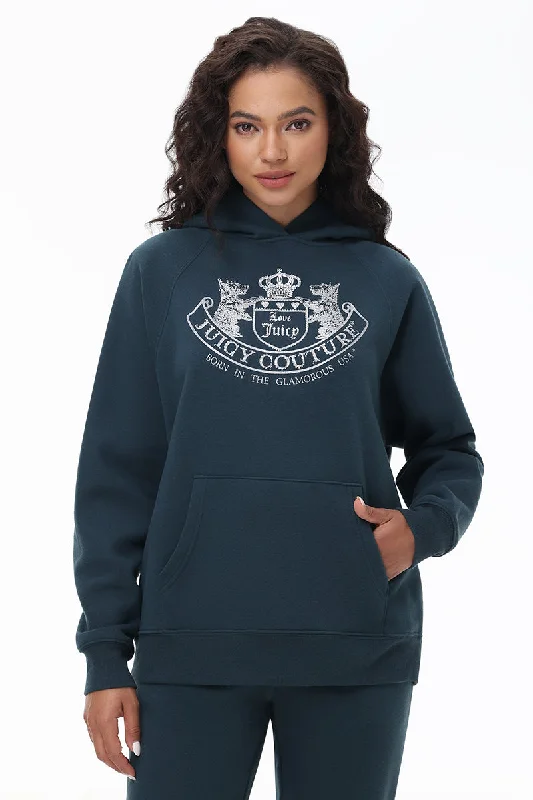 Premium Hooded Sweatshirt-Oversized Fleece Scottie Dog Hoodie