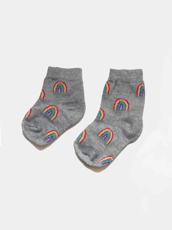 Comfortable Cotton Athletic Socks-Baby & Me Organic Cotton Rainbow Socks