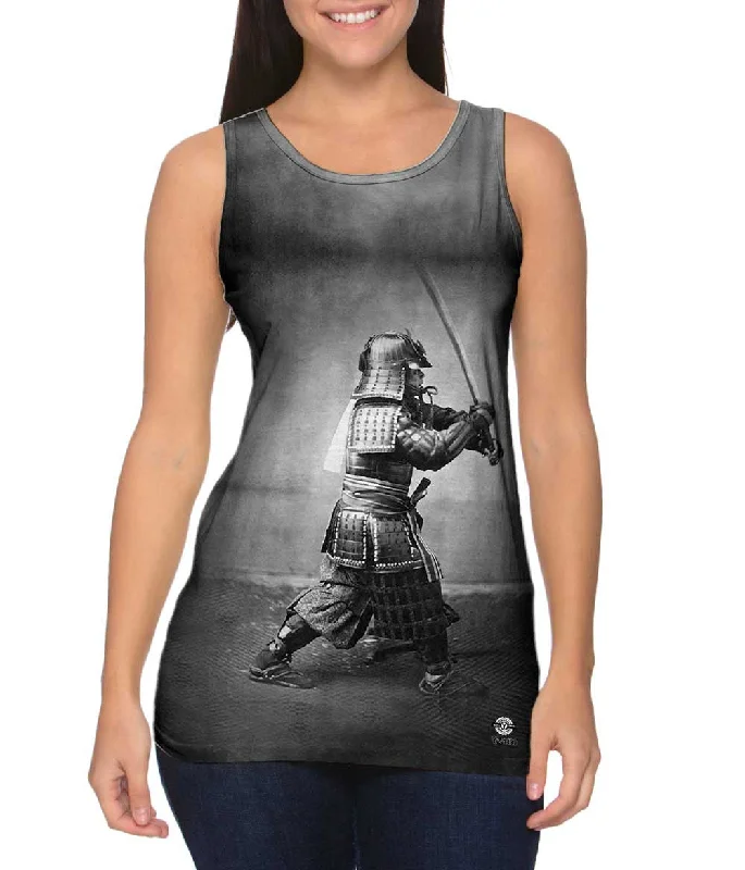 Custom Printed Tank Top-Japanese Samurai With Sword