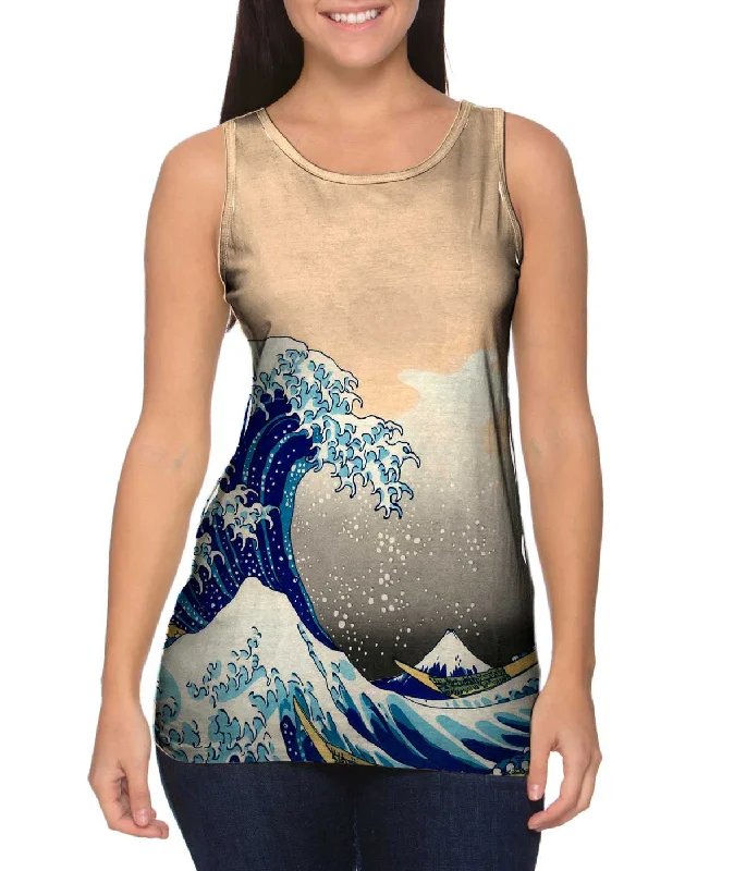 Premium Running Vest-Katsushika Hokusai - "The Great Wave Off Kanagawa" ( 1830-1833)