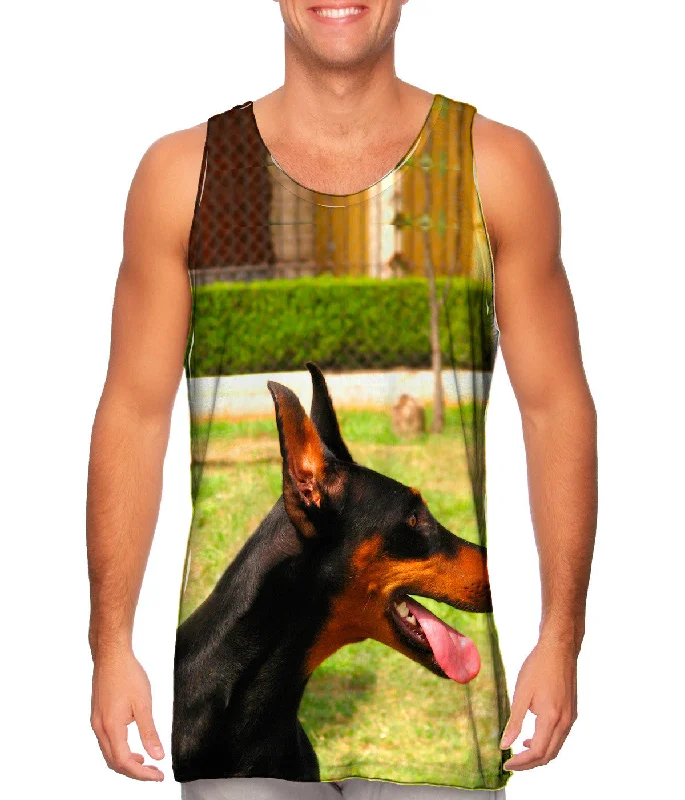 Fashionable Longline Tank-Joyous Doberman Pinscher