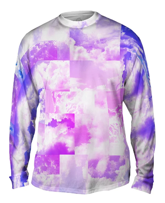 Soft and Cozy Long Sleeve-Cloud Collage Blue Pink