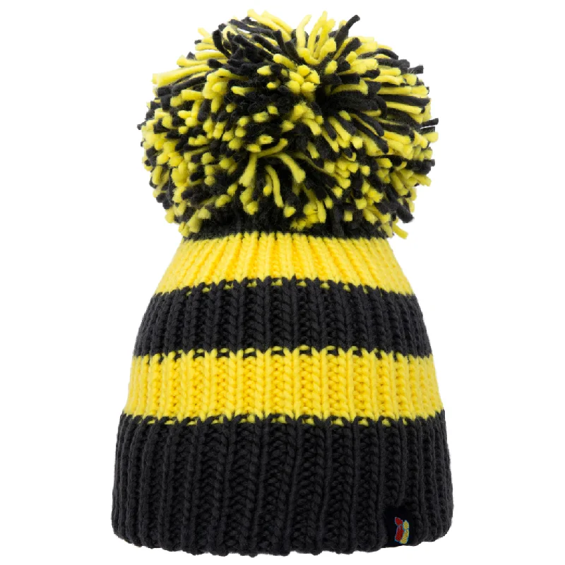 Classic Golf Cap-Grey and Yellow Big Bobble Hat