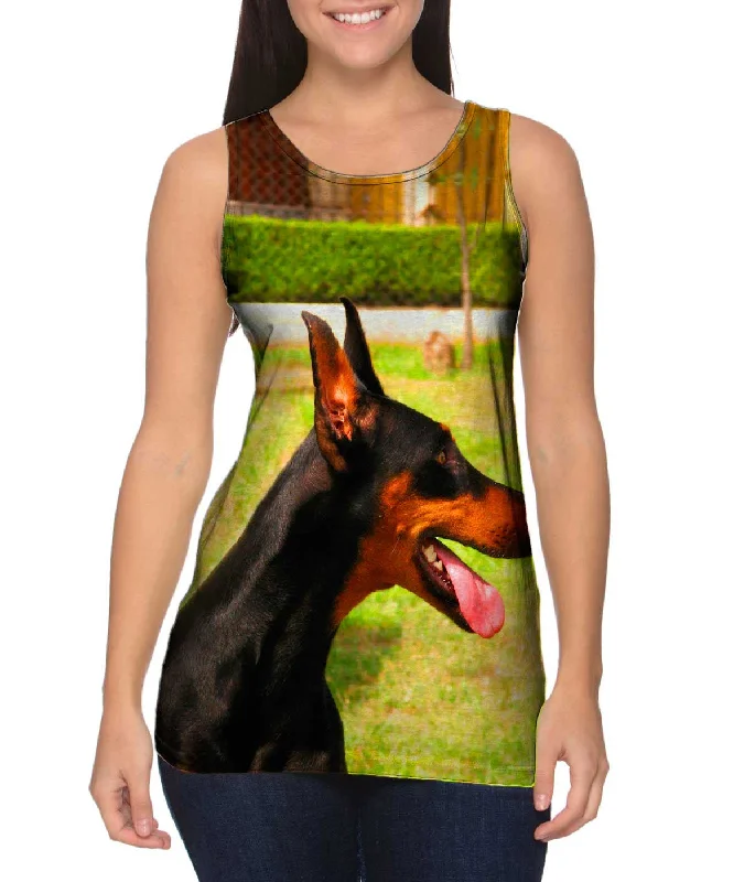 Comfortable Yoga Tank-Joyous Doberman Pinscher