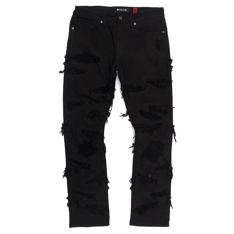 Relaxed Fit Lounge Joggers-M1956 Lombardi Jeans - Jet Black