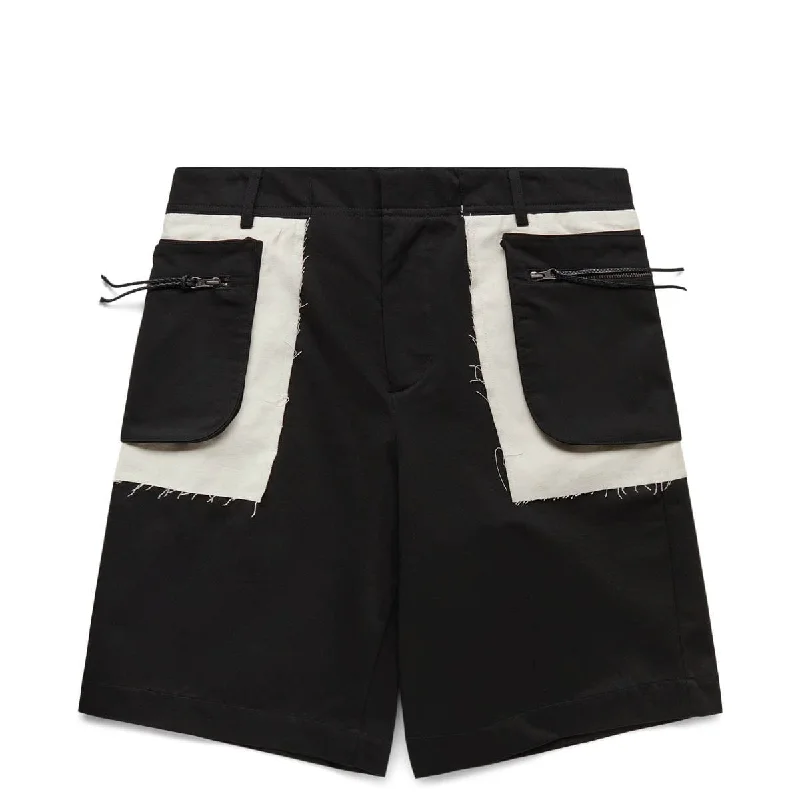 Trendy Mesh Running Shorts-RAW EDGE CARGO SHORTS