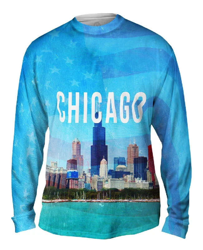 Comfortable Winter Long Sleeve-Chicago Pride Willis Tower