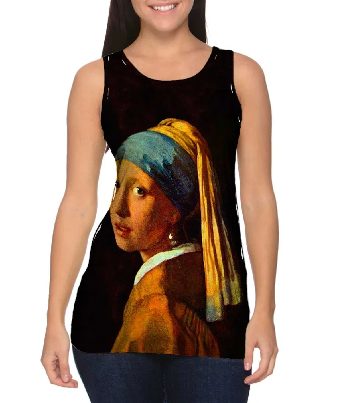 Premium Summer Tank-Johannes Vermeer - "Girl With a Pearl Earring" (1665)