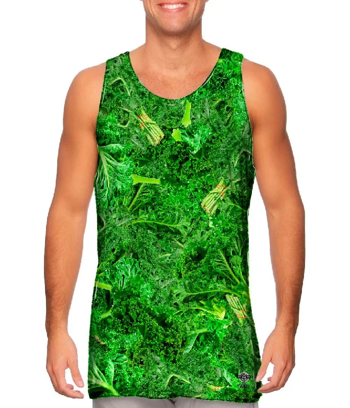 Comfortable Mesh Workout Tank-Kale