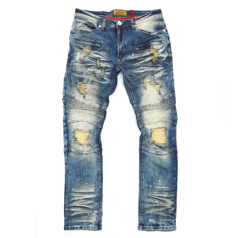 Stylish Harem Pants-M1924 Makobi Daytona Biker Jeans - Dirt