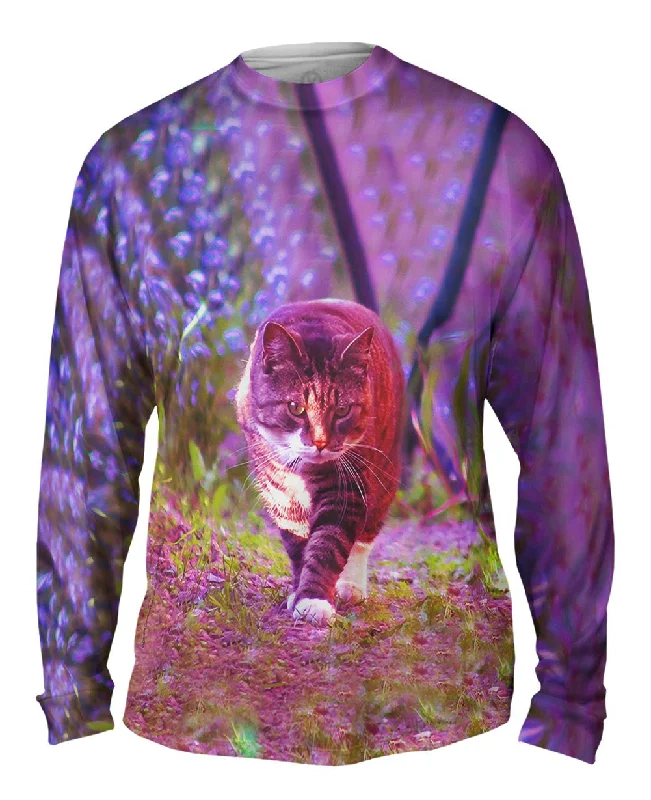 Comfortable Thermal Long Sleeve-Cat On A Stroll