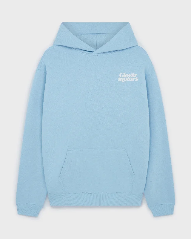 Stylish Layering Hoodie-CAROLINA BLUE CLOVER HOODIE