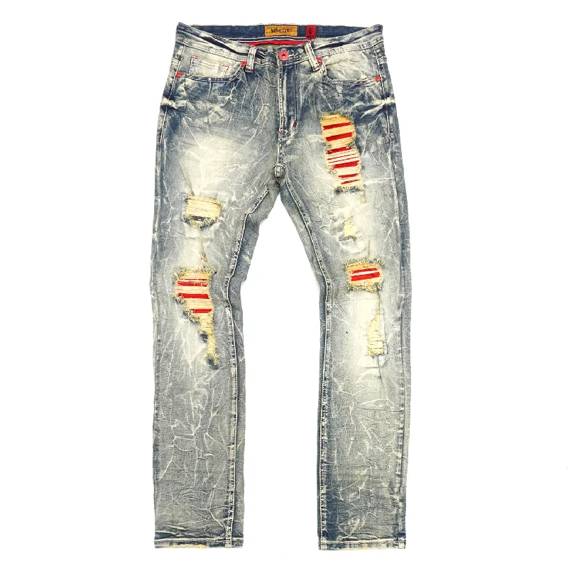 Comfortable Slim Fit Jeans-M1990 Leaders Denim Jeans - Dirt