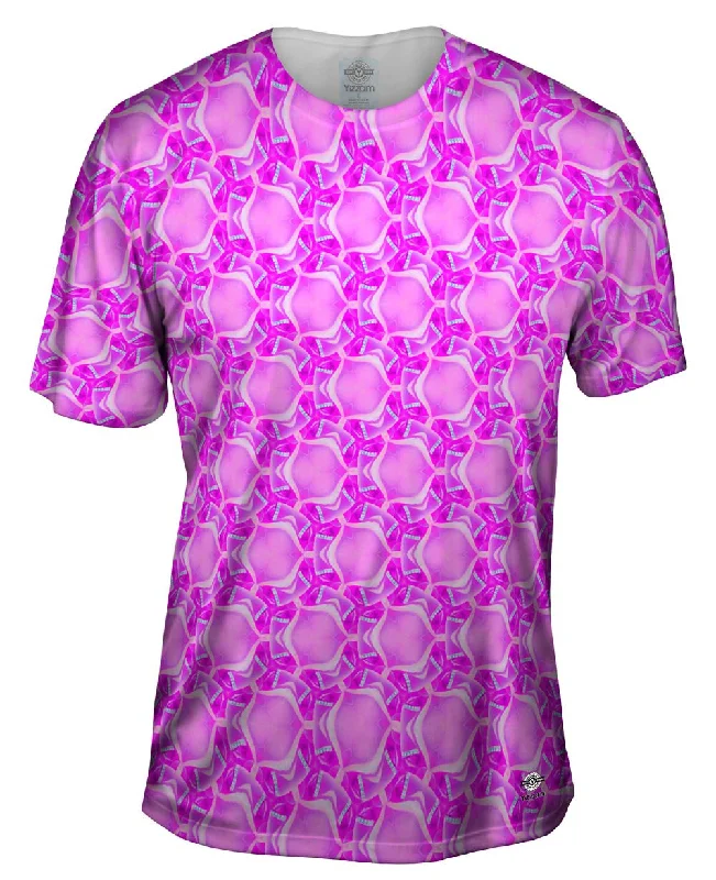 Bold Graphic T-Shirt-Pink Palooza Patten