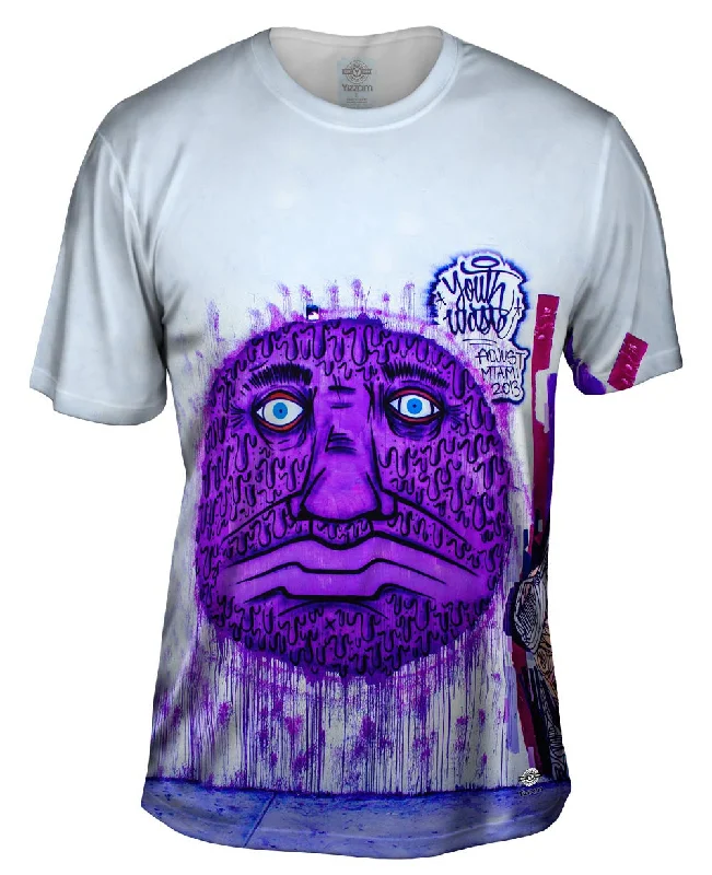 Fashionable Printed T-Shirt-Miami Daze Pizza Monster Graffiti Art Basel Miami 2013