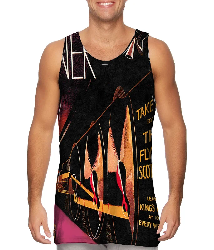 Relaxed Fit Mesh Vest-Kings Cross London England - Take Me By The Flying Scotsman