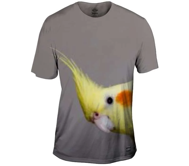 Simple Logo T-Shirt-Bowing Cockatiel Parrot