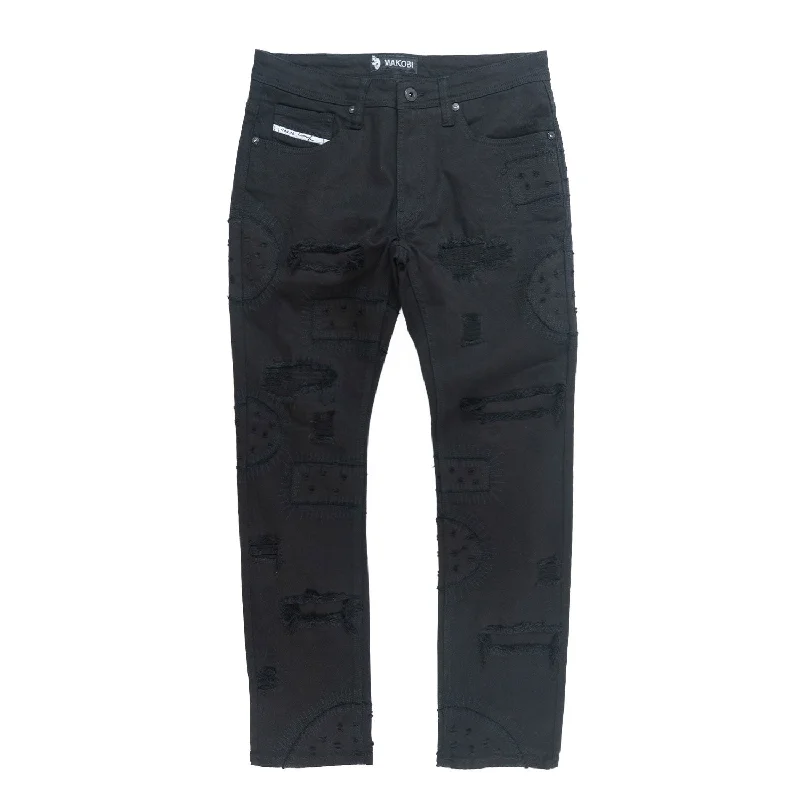 Trendy Sports Pants-M1945 Mancini Jeans - Jet Black