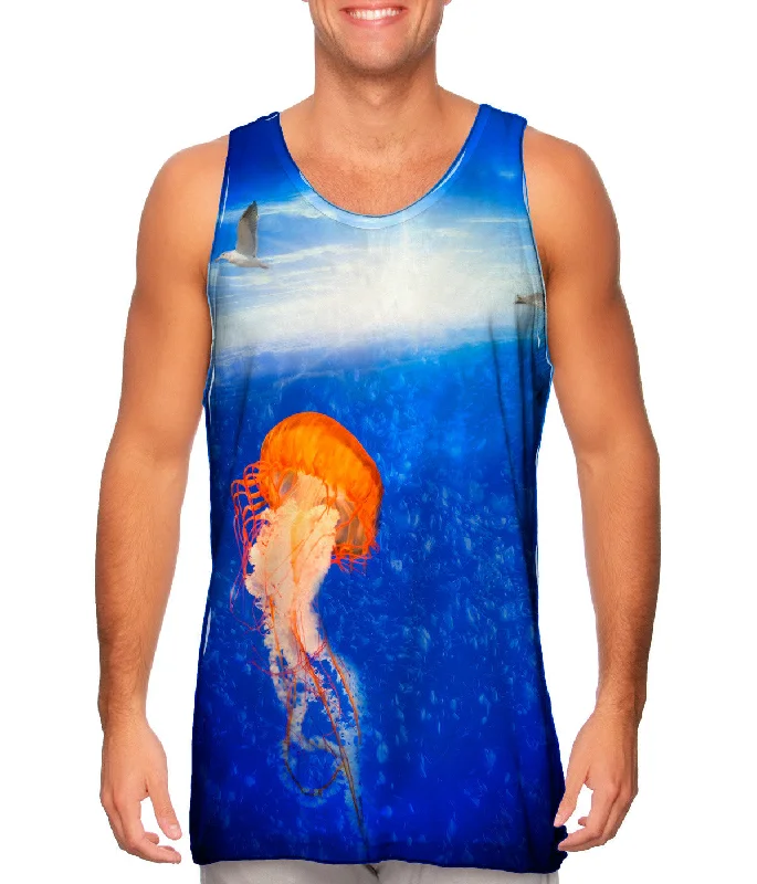 Custom Printed Tank Top-Jellyfish Horizon