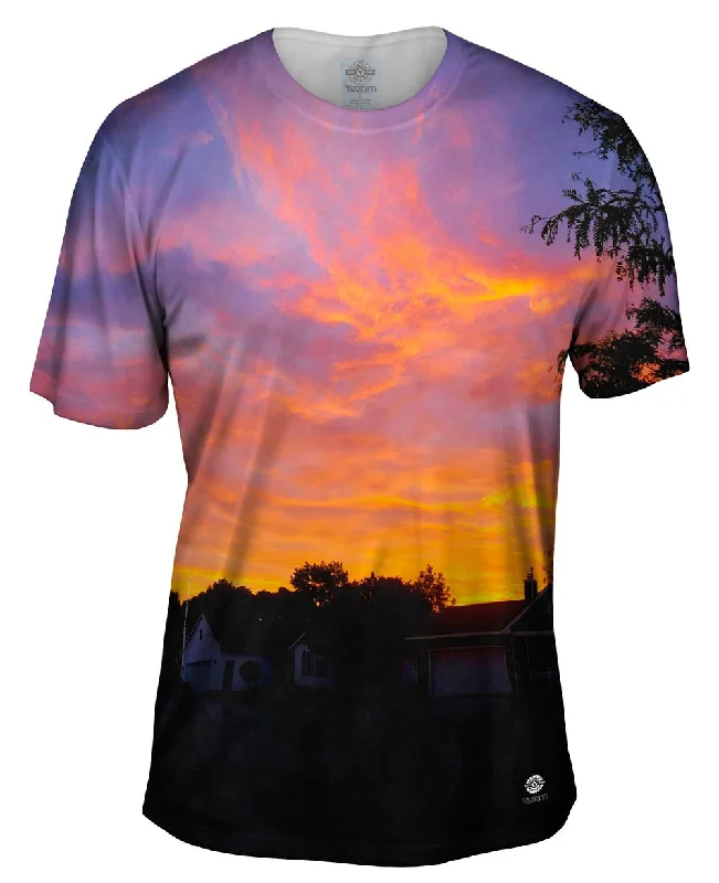 Casual Cotton T-Shirt-Cherish Sunset