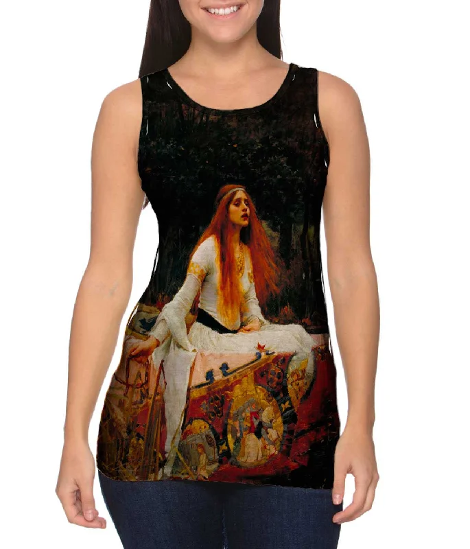 Soft Cotton Blend Tank-John William Waterhouse - "The Lady Of Shalott"