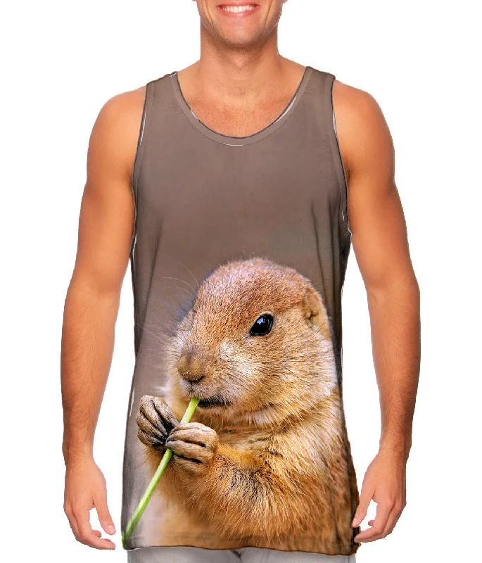 Casual Beach Tank Top-Juicy Grass Prairie Dog