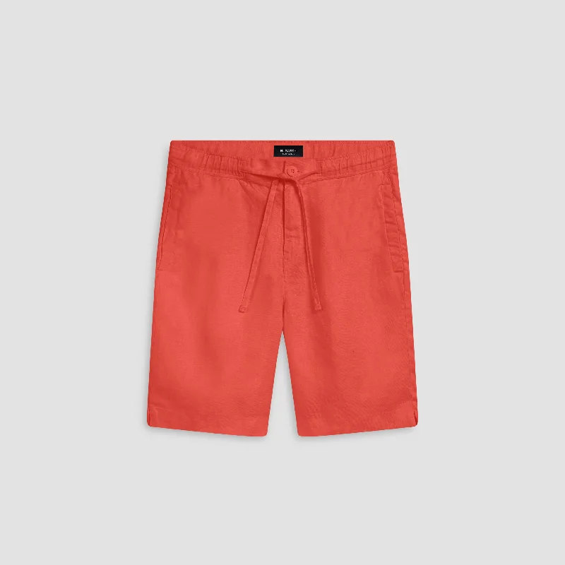 Soft Lounge Fit Shorts-Linen Bermuda Shorts