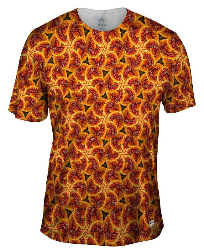 Trendy Printed T-Shirt-Fall Foliage Pattern