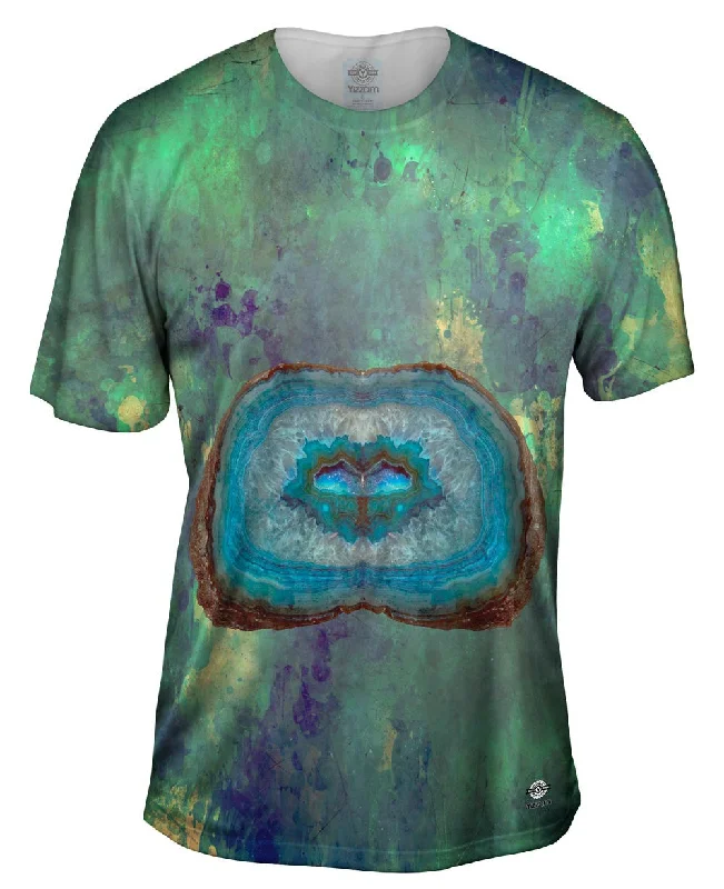 Graphic Art T-Shirt-Hippie Blue Gem Stone