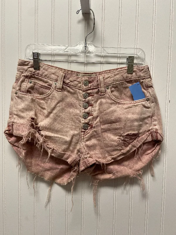 Relaxed Cargo Shorts-Shorts By We The Free In Pink, Size: 6