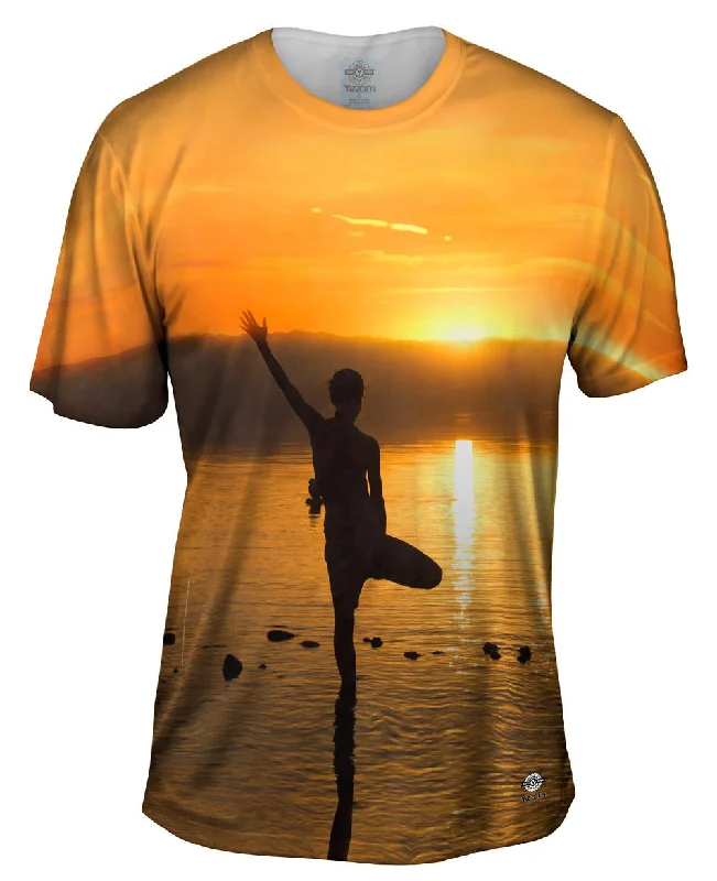 Premium Graphic Print T-Shirt-Dead Sea Yoga