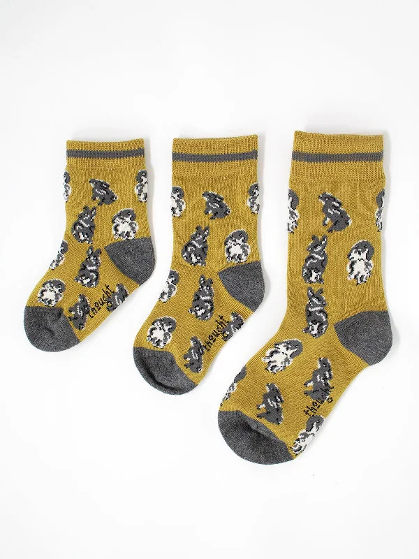 Stylish Over-the-Knee Socks-Ennette Rabbit Kids Socks - Yellow