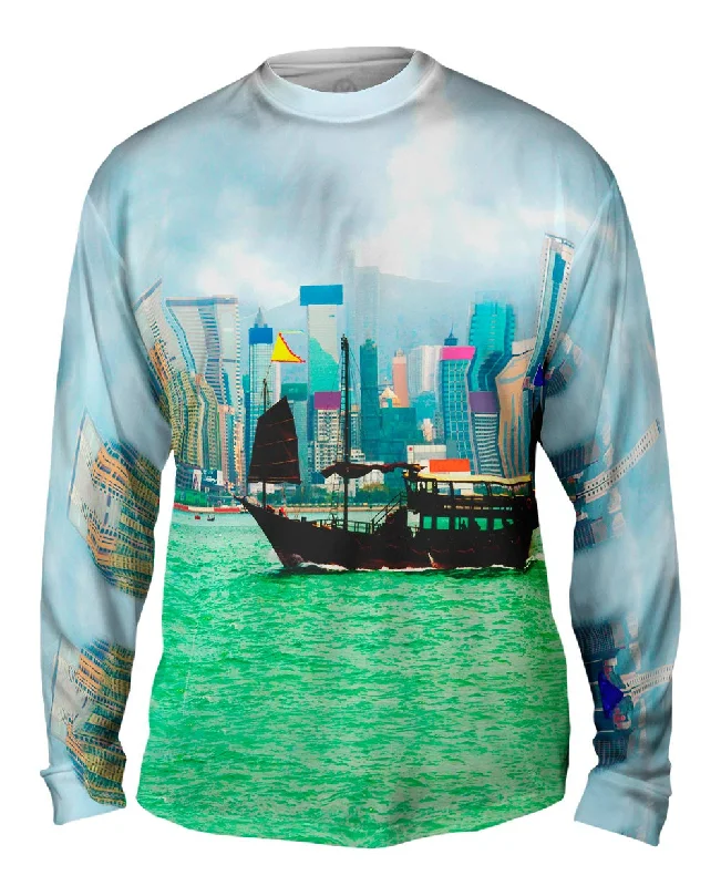 Classic Long Sleeve Pullover-Chinese Junk Hong - Kong