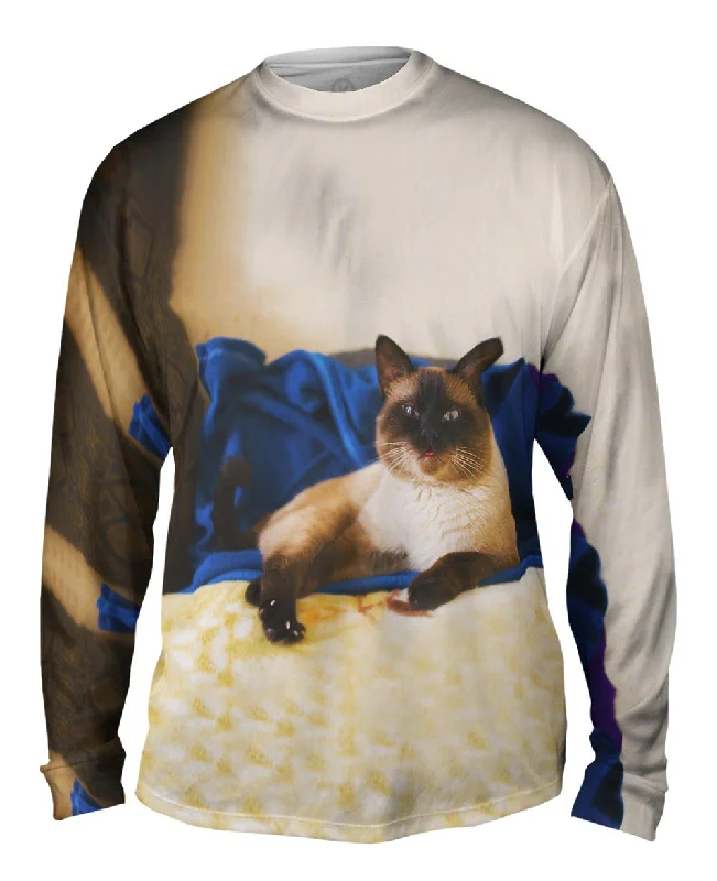 Classic V-Neck Long Sleeve-Comfy Cat