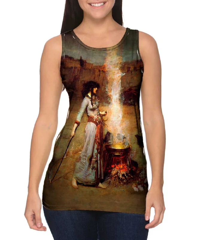 Comfortable Gym Vest-John William Waterhouse - "Magic Circle" (1886)