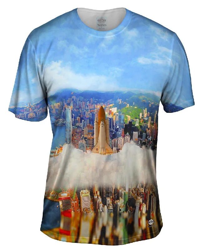 Soft Jersey T-Shirt-Space Shuttle Take Off