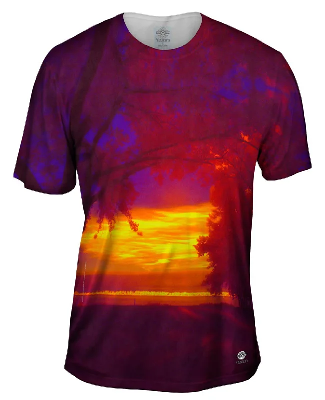 Comfortable Breathable T-Shirt-Red Nirvana