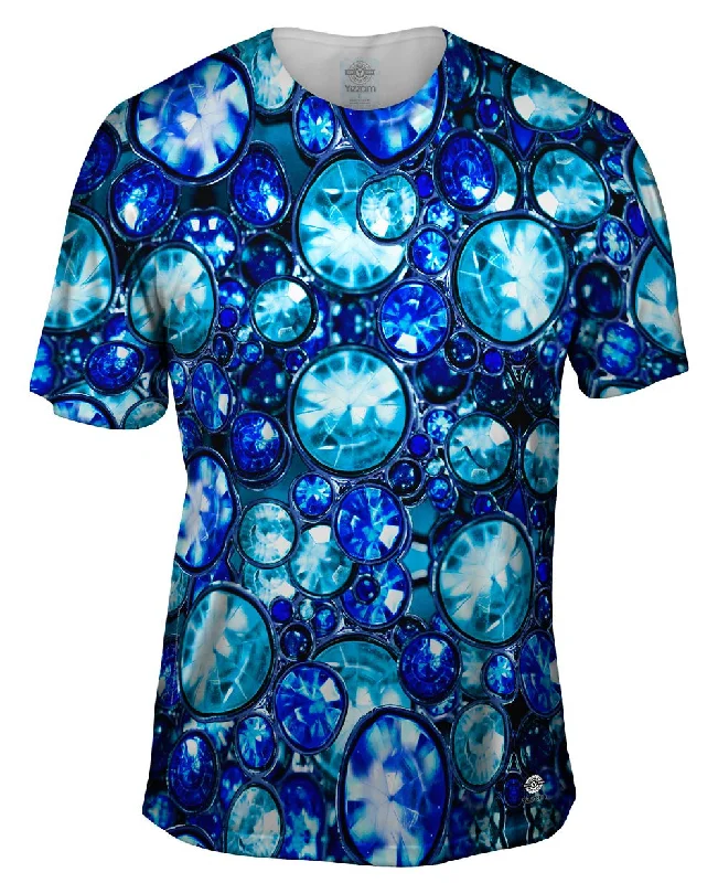 Relaxed Graphic Print T-Shirt-Aqua Gemstones