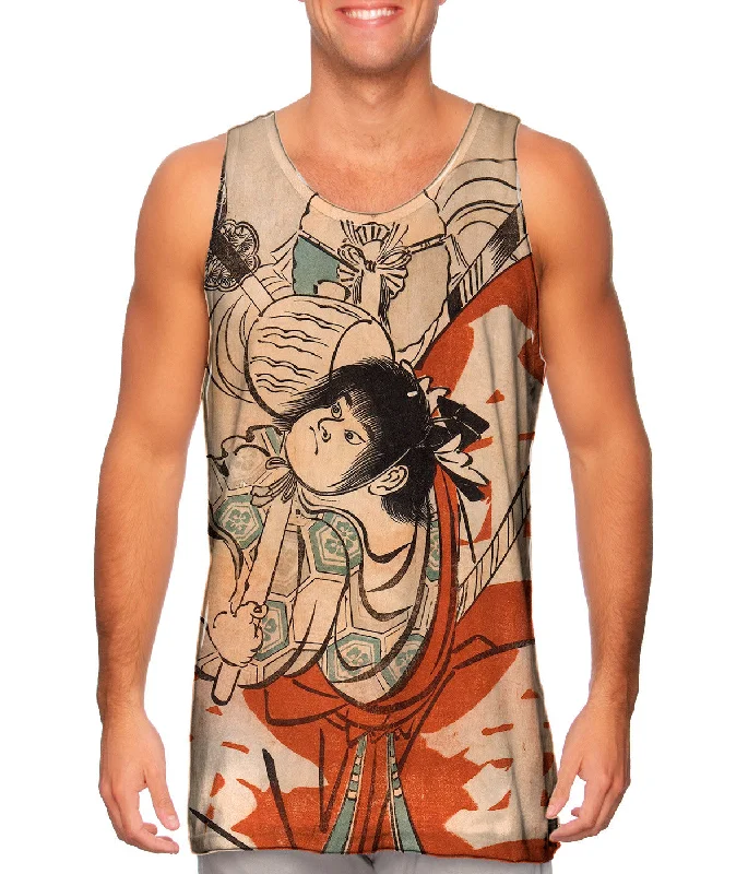 Premium Cotton Muscle Tank-Japan -"Seki Kiyonaga Print" (1804)