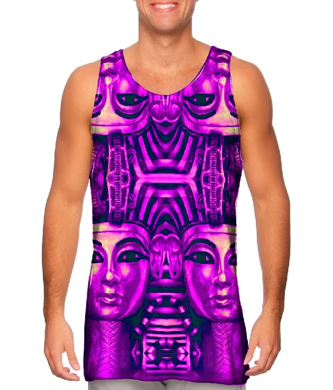 Custom Sports Performance Tank-King Tut Reincarnation Purple