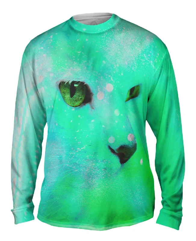 Soft Classic Long Sleeve Shirt-Psychedelic Kitty Close Up