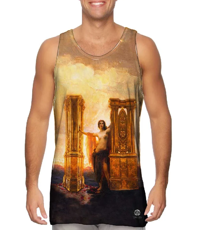 Custom Printed Tank Top-Herbert James Draper - "The Gates of Dawn" (1900)