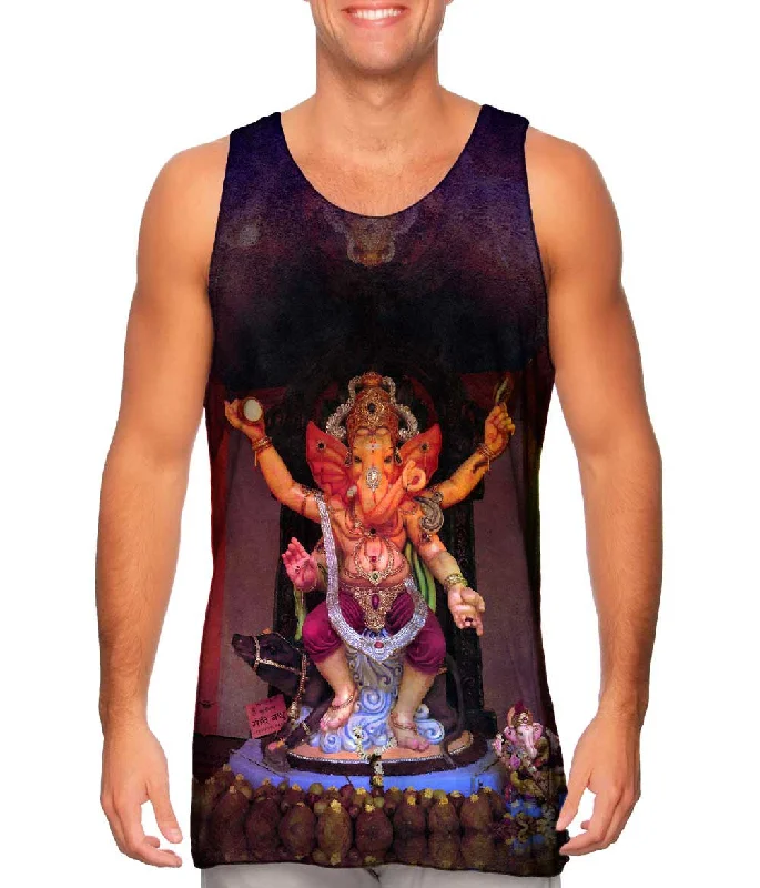 Trendy Workout Muscle Tank-Kirti Krishna Badkundri - "Lord Ganesha Idol Karnataka"